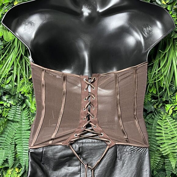 FASHION‎ NOVA Top Women Large Brown Corset Bustier Burlesque Steam Punk 2311 - Picture 8 of 8